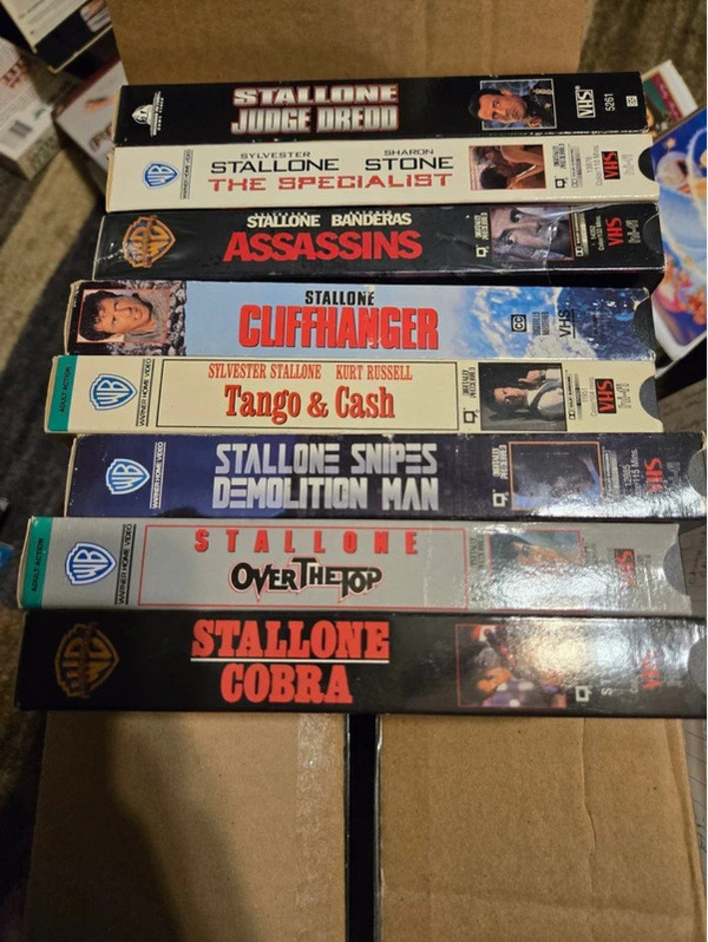 Lot of 8 Sylvester Stallone VHS Movies